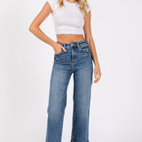 THE GIA HIGH RISE STRETCH RELAXED STRAIGHT W/ CUFFED HEM