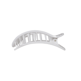 White Polka Dot Party Medium Flat Round Hair Clip