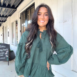 Forest Charm Tassel Blouse