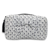 Quilted Cosmetic Bag - Black Bow