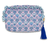 Quilted Cosmetic Bag - Scalloped Shell
