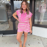 Stay Awhile Striped Romper