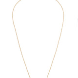Pave Football Necklace in Shiny Gold