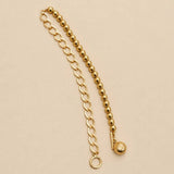 Gold-Tone Mixed Link & Round Bead Pendant Necklace