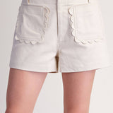 Scallop Detail Pocket Colette Shorts
