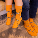 Kids Orange Coonhound Socks