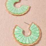 Scalloped Resin Hoop Earrings