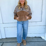 Cozy Camo Sherpa Quarter Zip Pullover