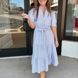 Coastal Charm Stripe Midi Dress