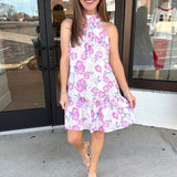 Blushing Bloom Ruffle Dress