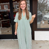 Mint Stripe Everyday Midi Dress