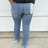 Light Wash Fray Hem Denim