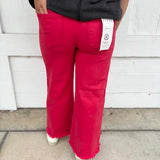 Scarlet Wide-Leg Cropped Denim