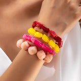 Bohemian Resin Nugget Stretch Bracelet