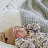 Bamboo Zipper Footie | Camo Cutie