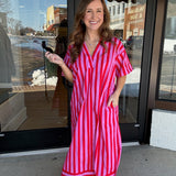 Candy Stripe Cutie Midi Dress