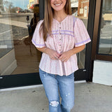 Sweet Meadow Button Top