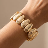 Chunky Oval Nugget Stretch Bracelet