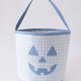 Pumpkin Applique Gingham Basket