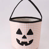Pumpkin Applique Gingham Basket