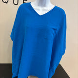 Breezy V-Neck Dolman Blouse