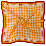 Gingham Pattern Fall Fashion Square Bandana Scarf