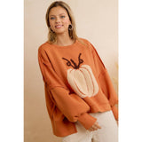 OVERSIZED PUMPKIN PATCH PULLOVER SWEATSHIRT