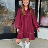 Wine & Whimzy babydoll dress