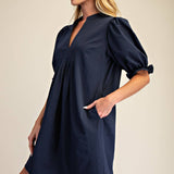 Puff Sleeve Mini Dress