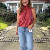 The Kate Tie Wrap Sleeveless Bubble Top