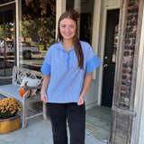 Blue For You Short Sleeve Top