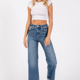 THE GIA HIGH RISE STRETCH RELAXED STRAIGHT W/ CUFFED HEM
