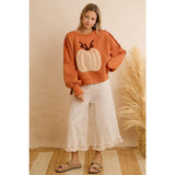 OVERSIZED PUMPKIN PATCH PULLOVER SWEATSHIRT