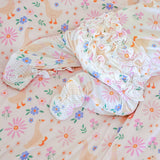Ruffle Bamboo Zipper Footie | Loosey Goose