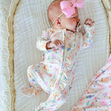 Ruffle Bamboo Zipper Footie | Loosey Goose