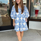 Blue skies babydoll dress