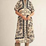 Midnight Mosaic Midi Dress