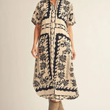 Midnight Mosaic Midi Dress