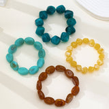 Bohemian Resin Nugget Stretch Bracelet