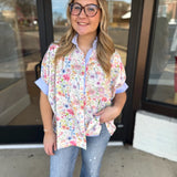 Fresh Bloom Button Up Top
