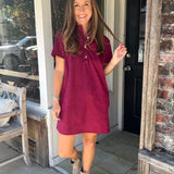 Stealing the Spotlight Suede Mini Dress