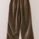 NP70999-1-Leopard Printed Cotton Twill Contrast Tape Detail Pants