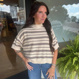 Save it for Stripes Knit Sweater Top