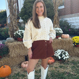 Harvest Days Cable Knit Chunky Sweater