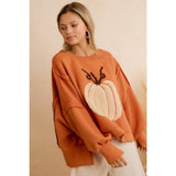 OVERSIZED PUMPKIN PATCH PULLOVER SWEATSHIRT