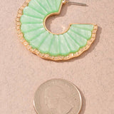 Scalloped Resin Hoop Earrings