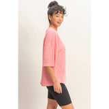 Pigment Dye Oversized Half-Sleeve T-Shirt
