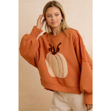 OVERSIZED PUMPKIN PATCH PULLOVER SWEATSHIRT
