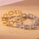 Squared Open Link Stretch Bracelet
