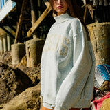 Camo Embroidered Mockneck Sweatshirt